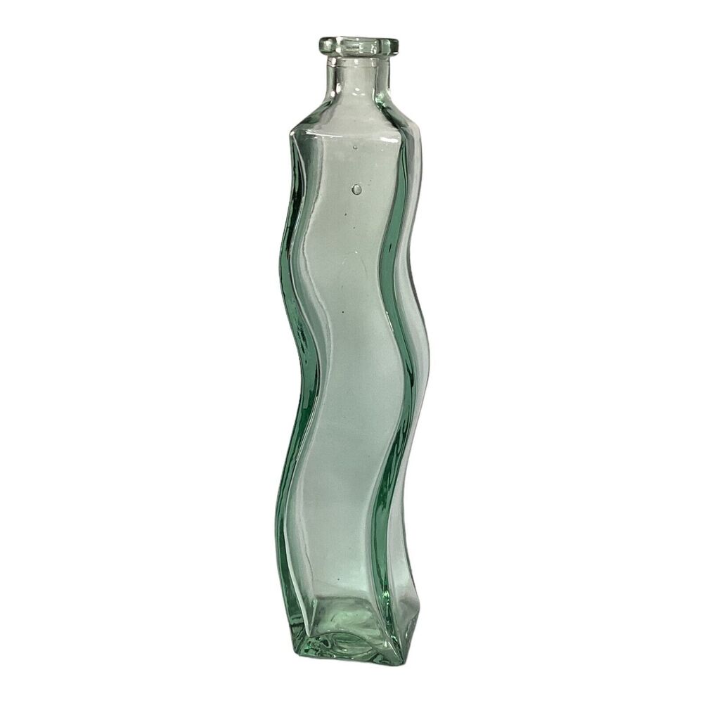 Green Hand Blown Recycled Glass Vase Spain 9in